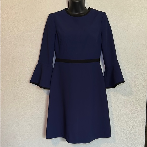 Eliza J Dresses & Skirts - Eliza J Navy Long Sleeve Dress with Flare Cuffs